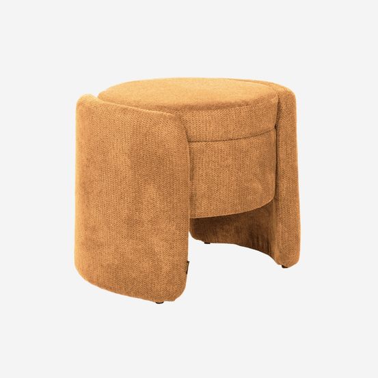 Tabouret coffre contemporain tissu, l 53 x p 43 x h 45cm - kalo