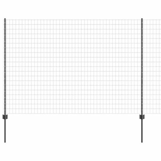 Clôture euro avec poteau 10 x 1,6 m acier recouvert de pvc gris