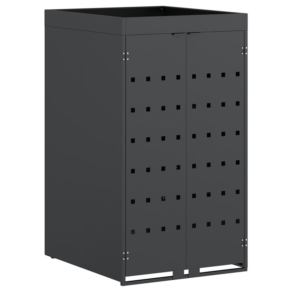 Rangement pour bac à roulettes avec toit de jardinière pour bac unique de 240l