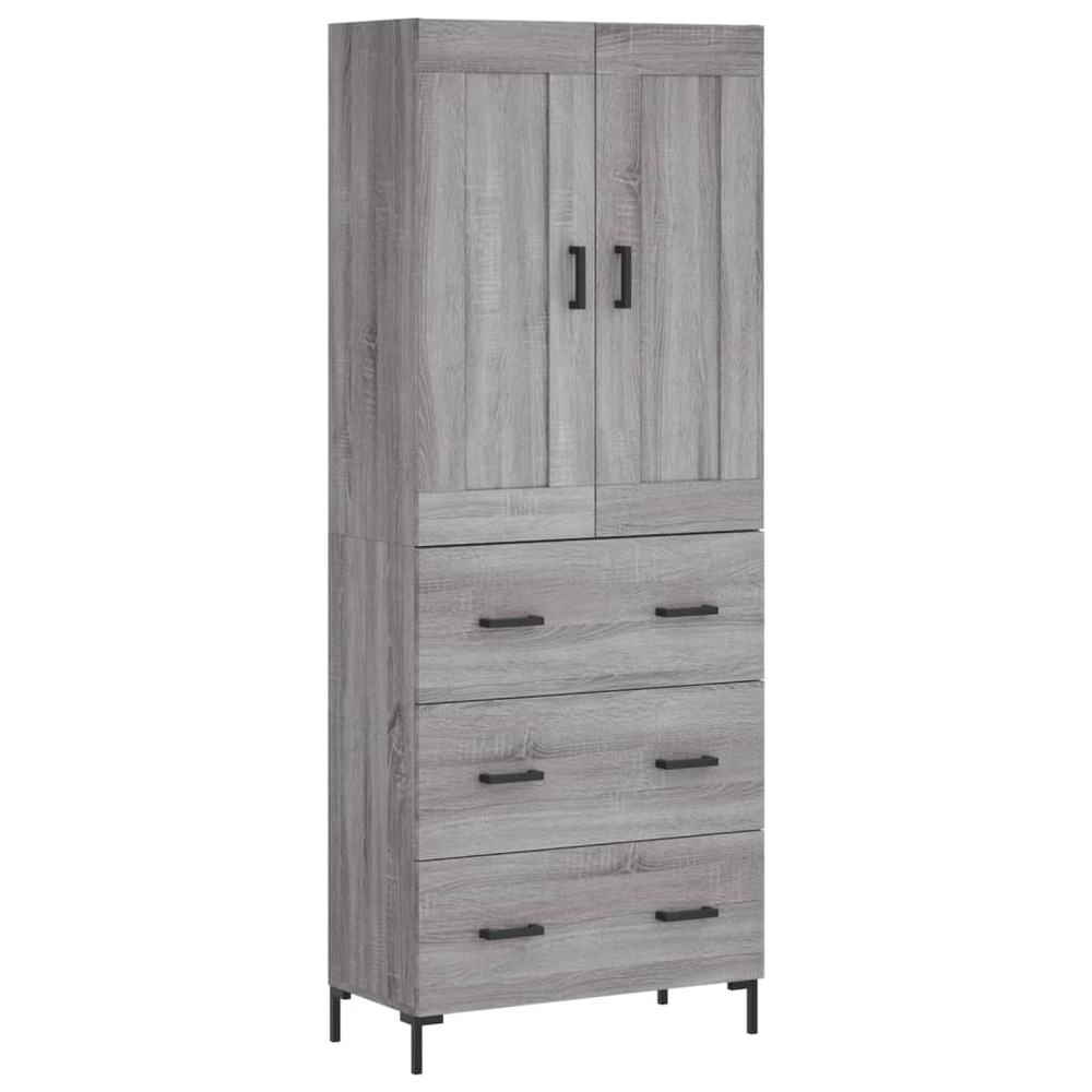 Buffet bahut commode armoire meuble de rangement organisateur cuisine salle de séjour salon haut sonoma 69,5 x 34 x 180 cm bo