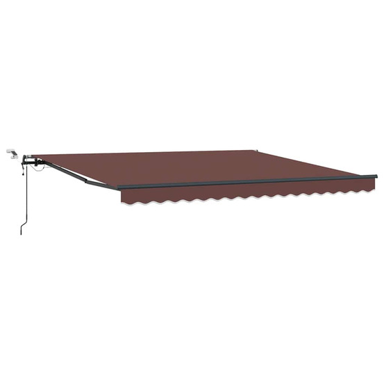 Auvent rétractable automatique avec led marron 400x300 cm