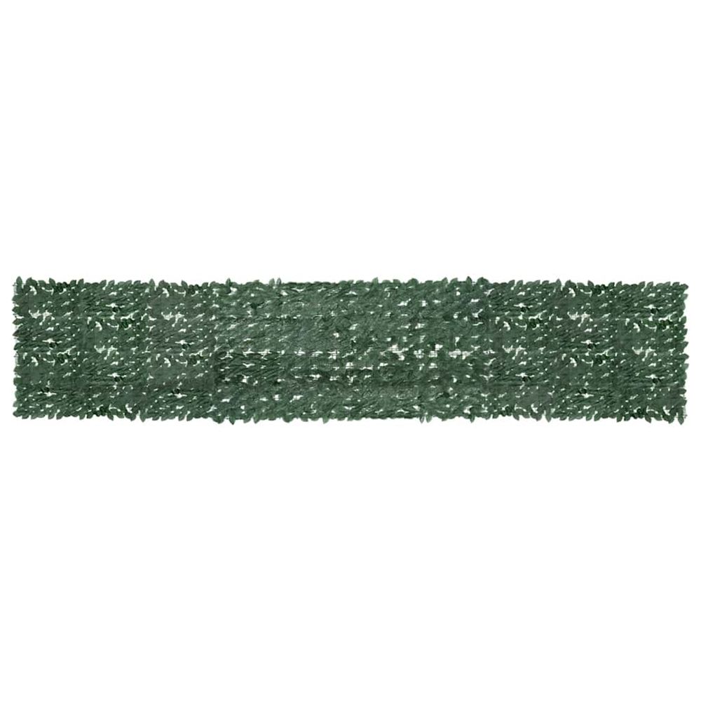 Écran de balcon avec feuilles vert foncé 500x100 cm