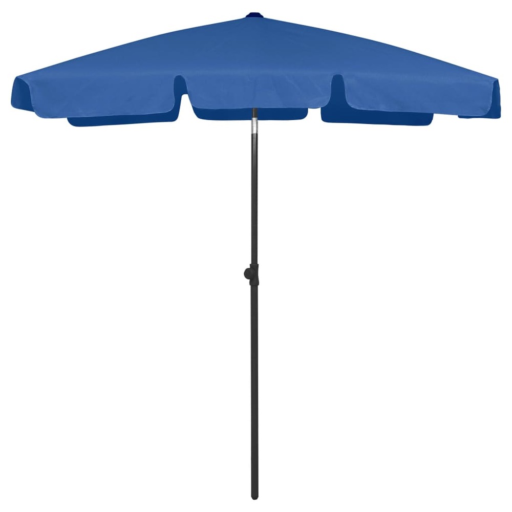 Parasol de plage bleu azur 180x120 cm