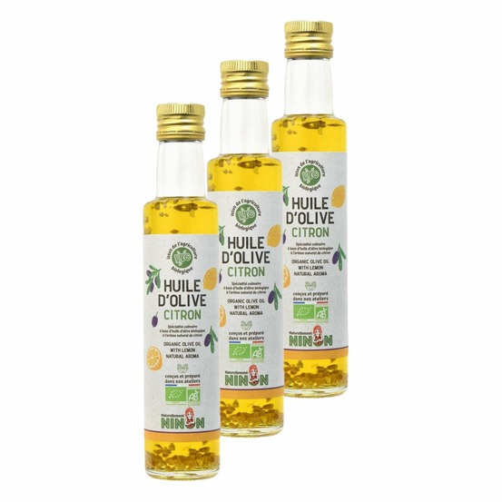 Huile d'olive extra vierge citron bio - naturellement ninon