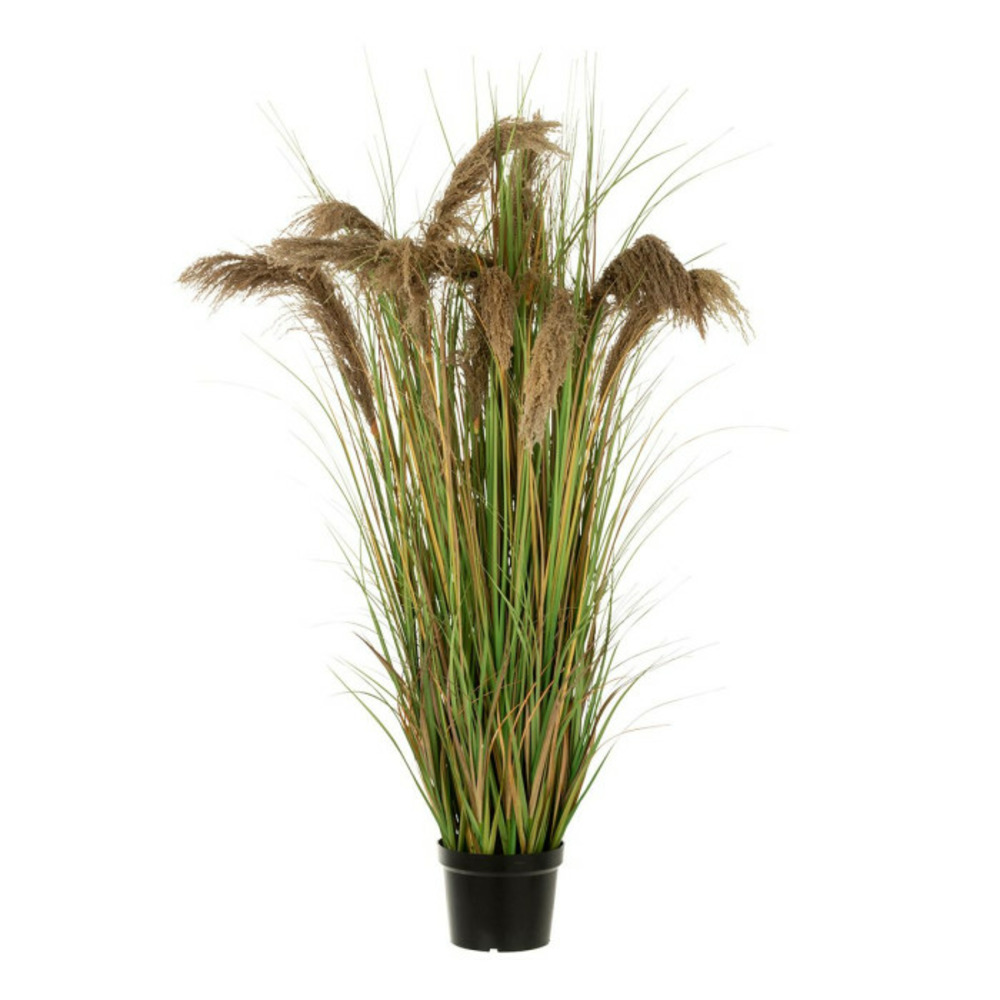 Herbe de pampas artificielle en pot 13 têtes 180cm vert & beige