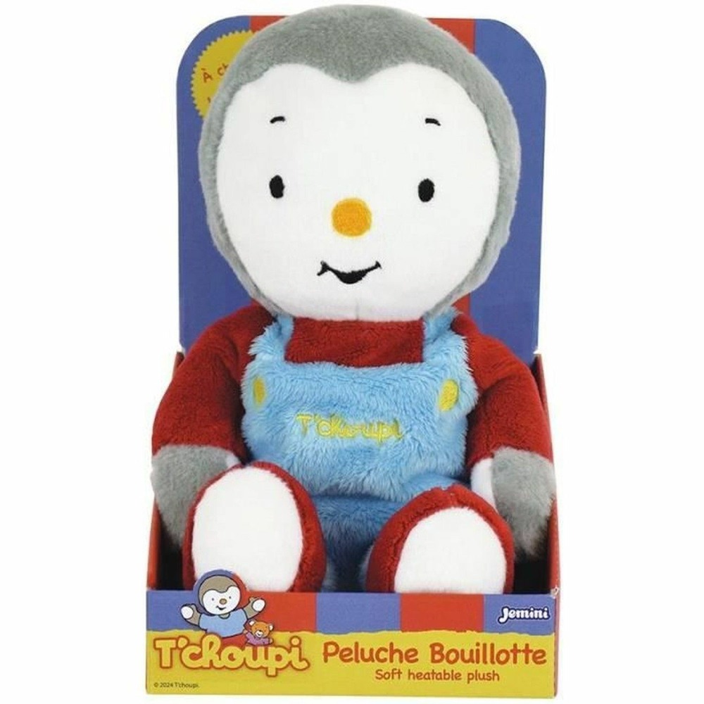 T'choupi peluche bouillotte 21 cm avec micro perles d'argile