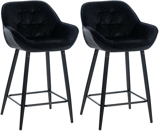 Lot de 2 tabourets de bar gibson 76 velours