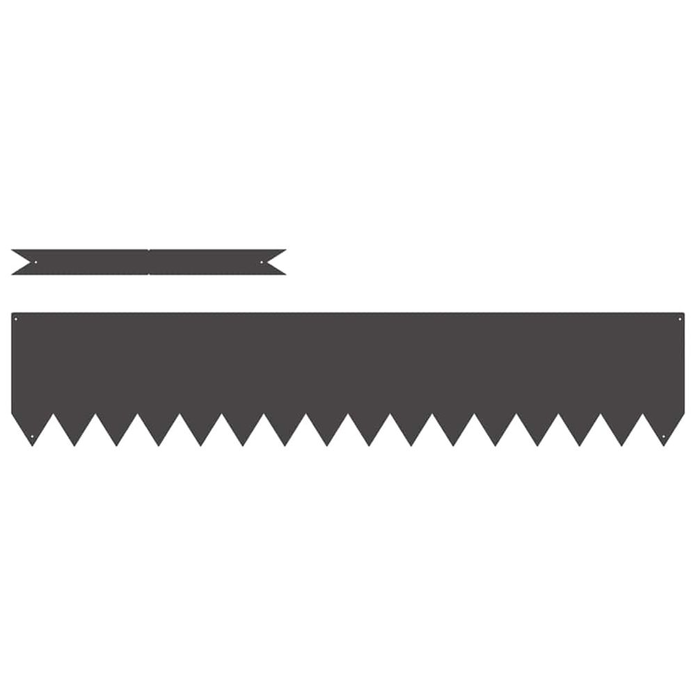Bordure de pelouse 50 pc 100 x 0.05 x 20 cm noir