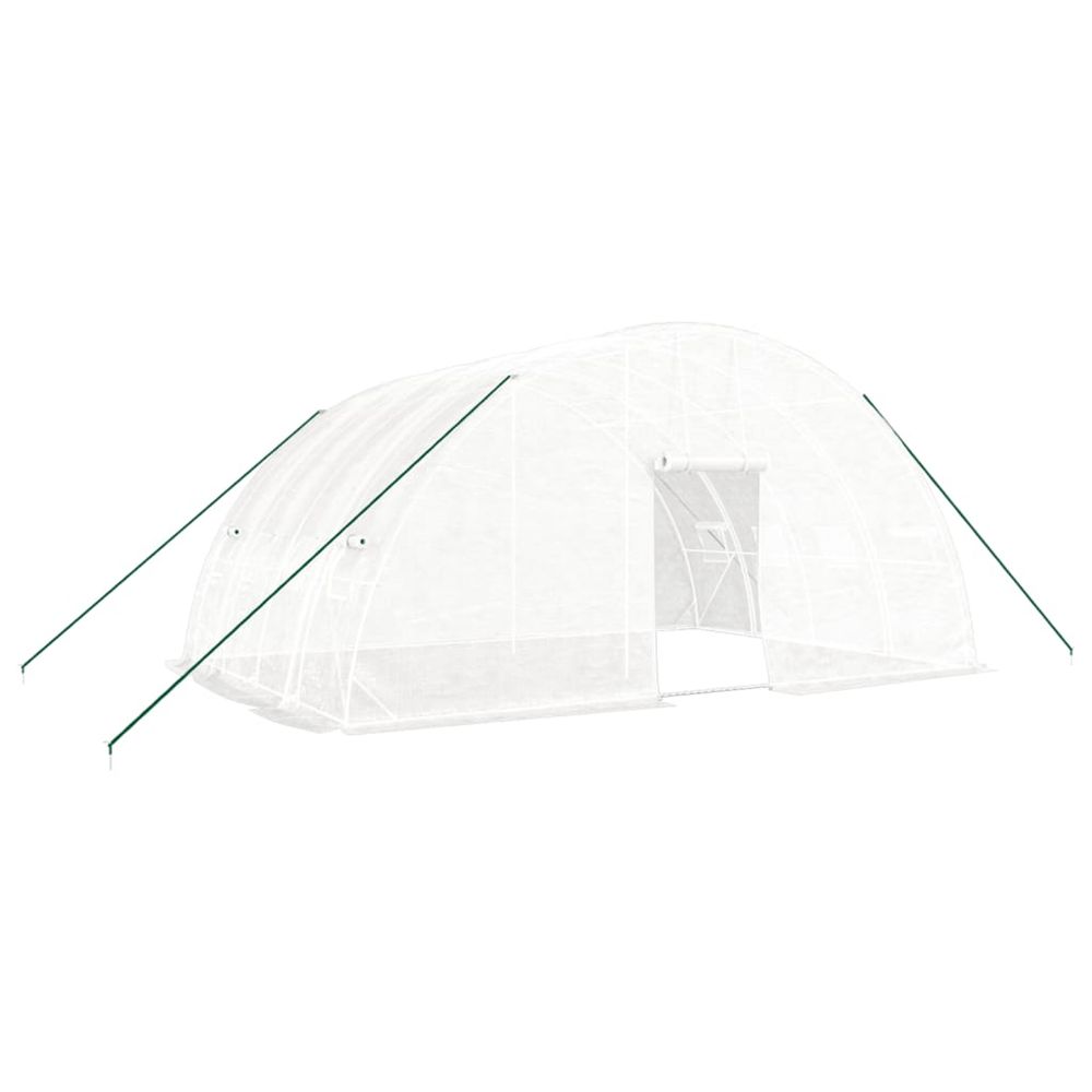 Serre avec cadre en acier blanc 24 m² 6x4x2,85 m