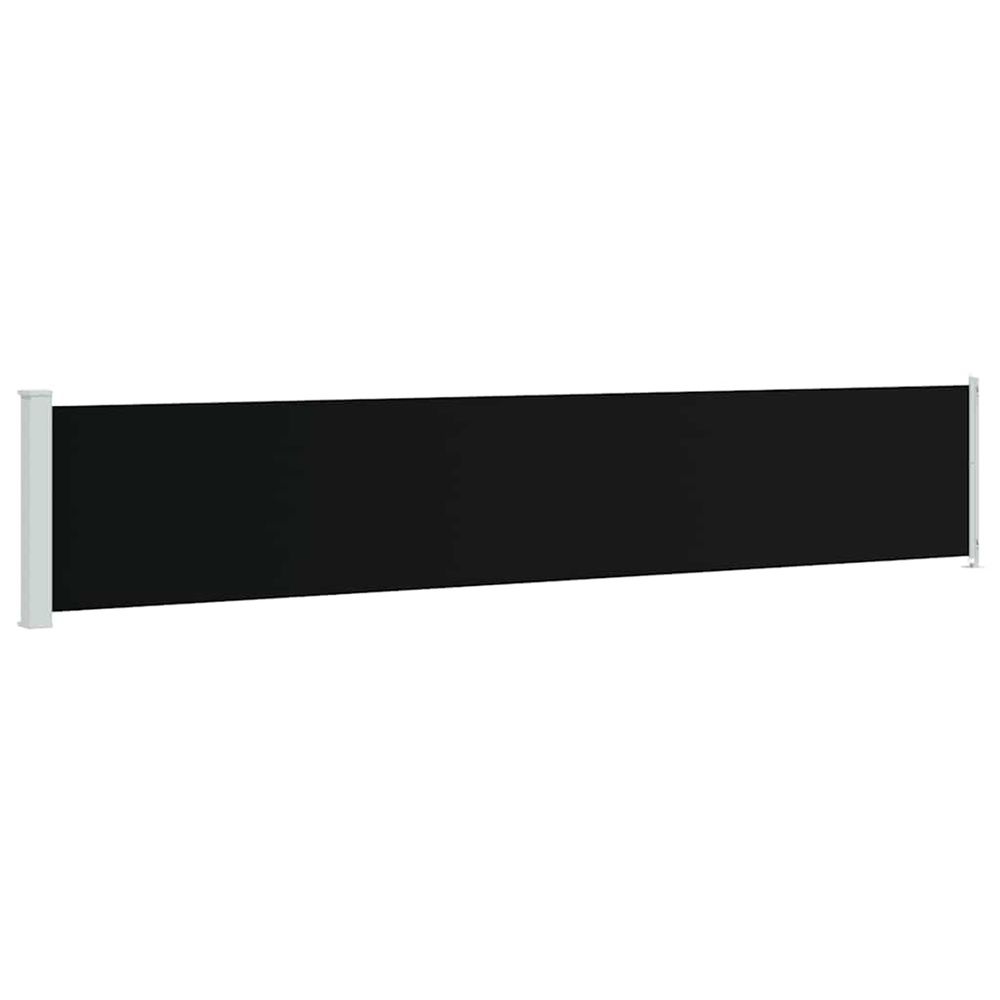 Auvent latéral rétractable de patio 117x614 cm noir