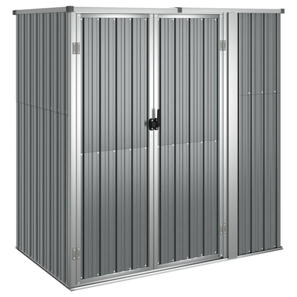 Abri à outils de jardin gris 161x89x161 cm acier galvanisé