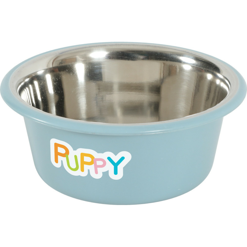 Ecuelle inox puppy ø 16.5 cm couleur bleu pour chien
