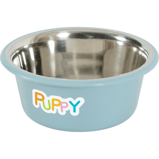 Ecuelle inox puppy ø 16.5 cm couleur bleu pour chien