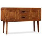 Buffet bahut armoire console meuble de rangement bois massif avec finition en bois de sesham 120 cm