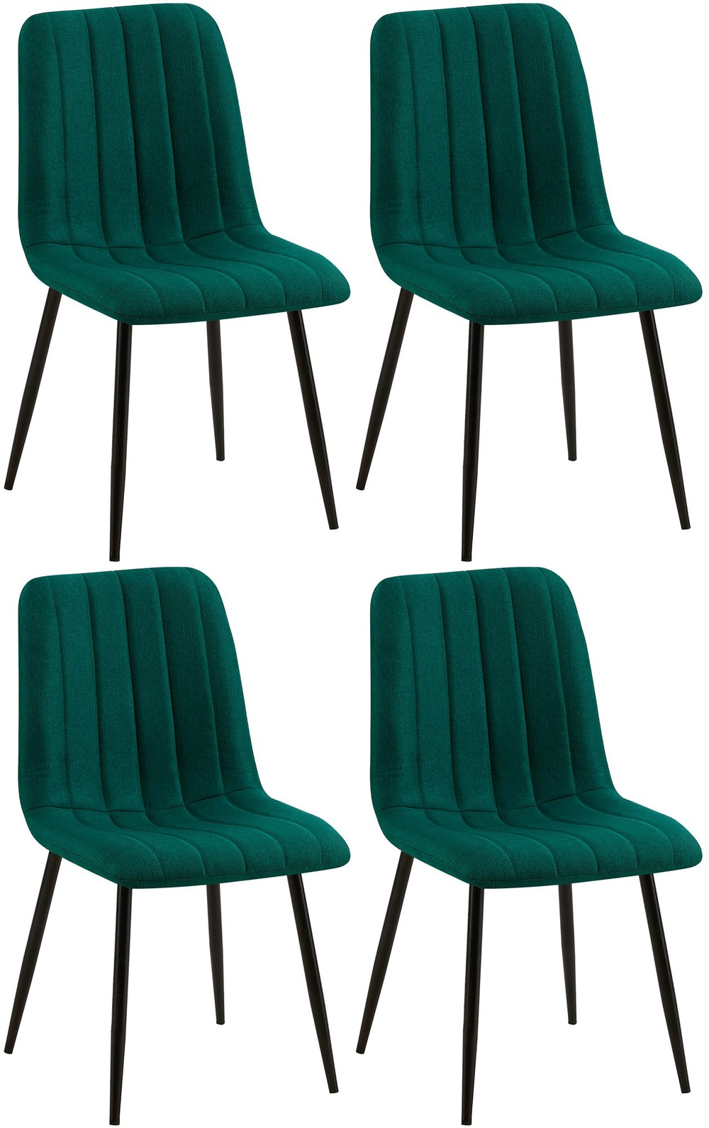 Lot de 4 chaises dijon tissu