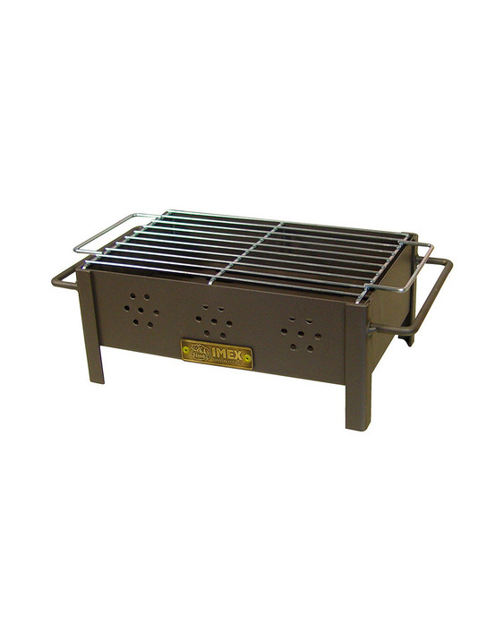 Table de barbecue avec grille zince 31x21x14cm imex el zorro