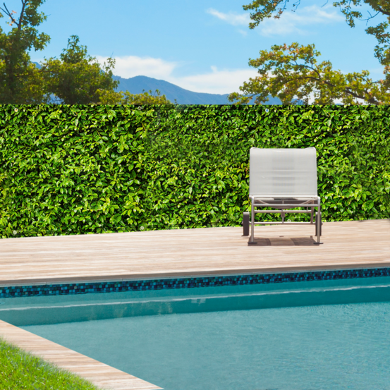 Brise vue occultant 2 x 10 m imprimé feuillage 160 gr/m²