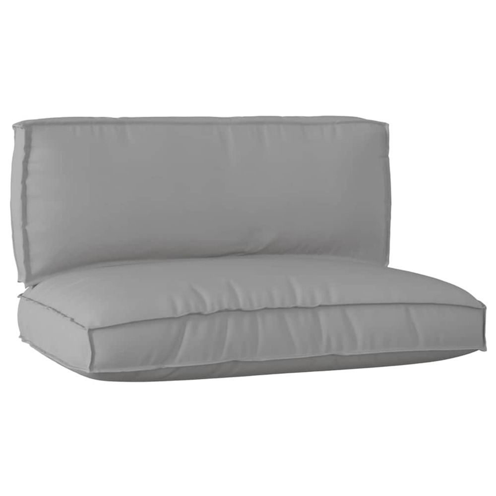 Set de coussins de palette 2 pcs gris tissu oxford