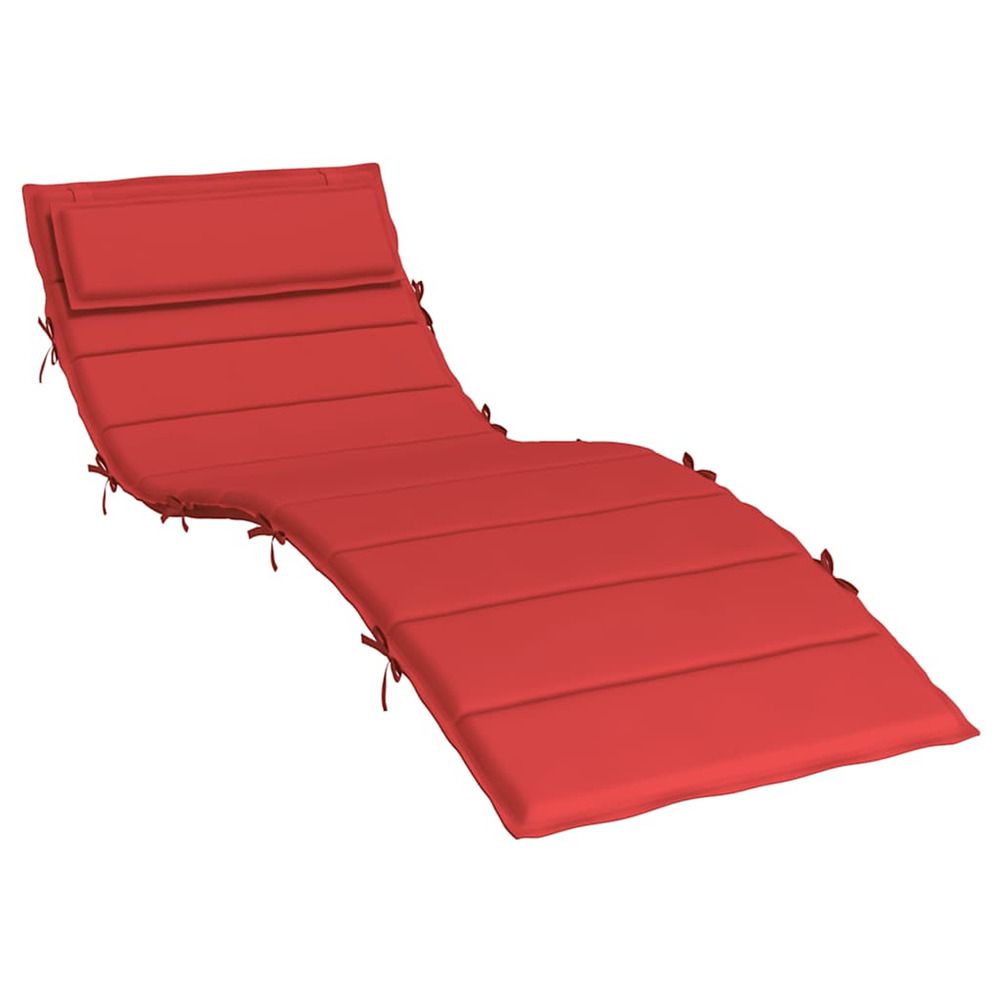 Coussin de chaise longue rouge 180x60x4 cm tissu oxford bain de soleil