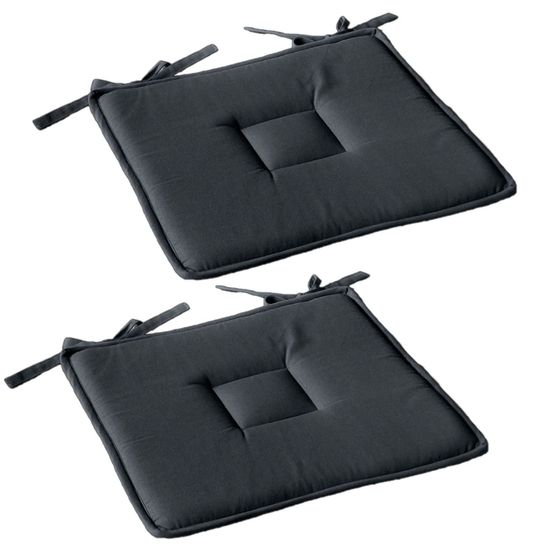Lot de 2 galettes de chaise en coton panama