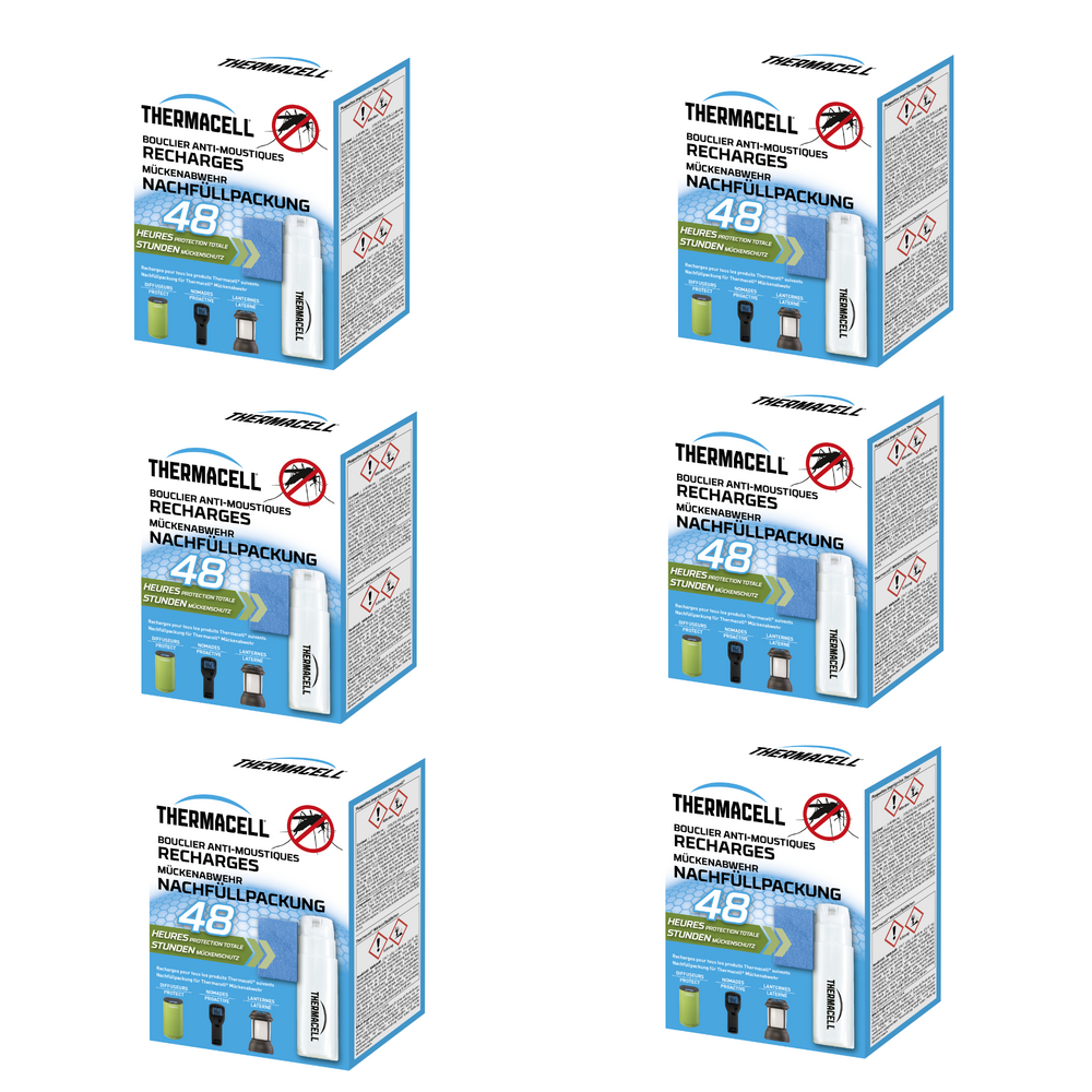 Thermacell recharge anti-moustiques et moustiques tigres - protection efficace 20m²- compatible avec diffuseurs, nomades & lanternes
