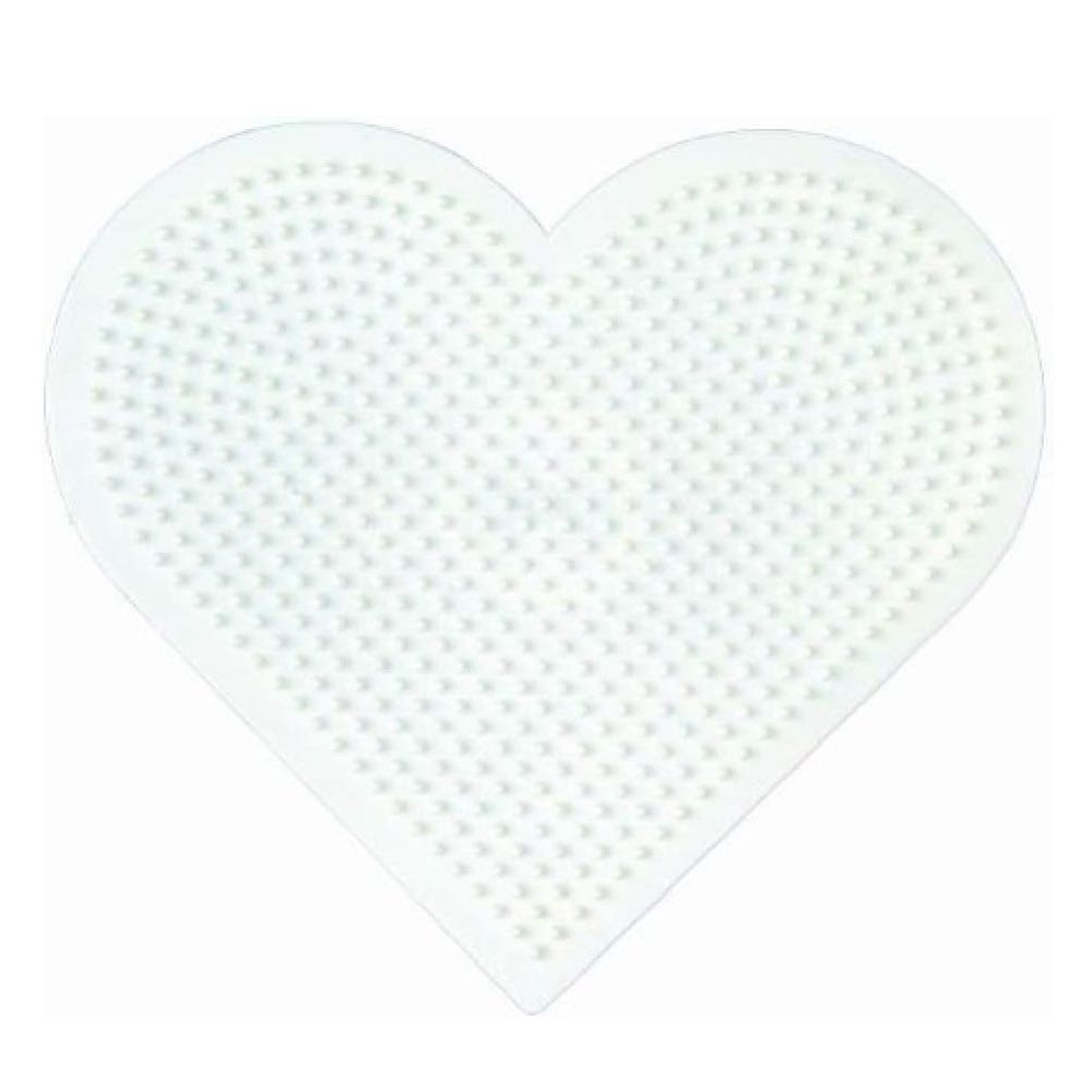 Plaque grand cœur perles plastique midi