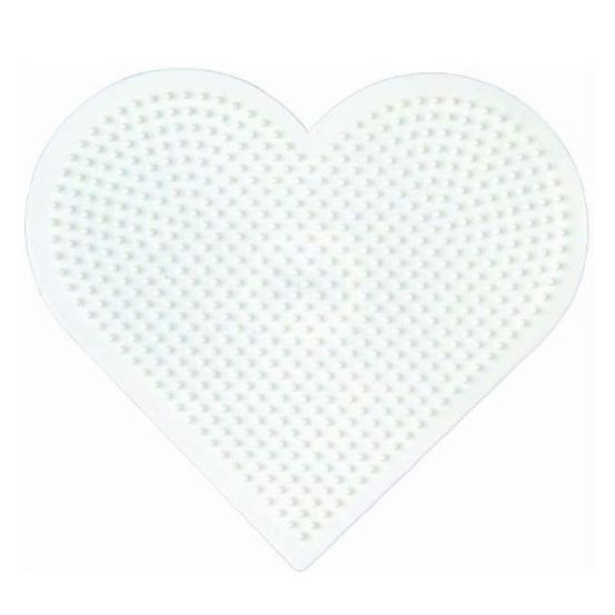 Plaque grand cœur perles plastique midi