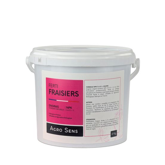 Ferti fraisiers - engrais pour fraisiers, vignes et petits fruits - seau 4 kg