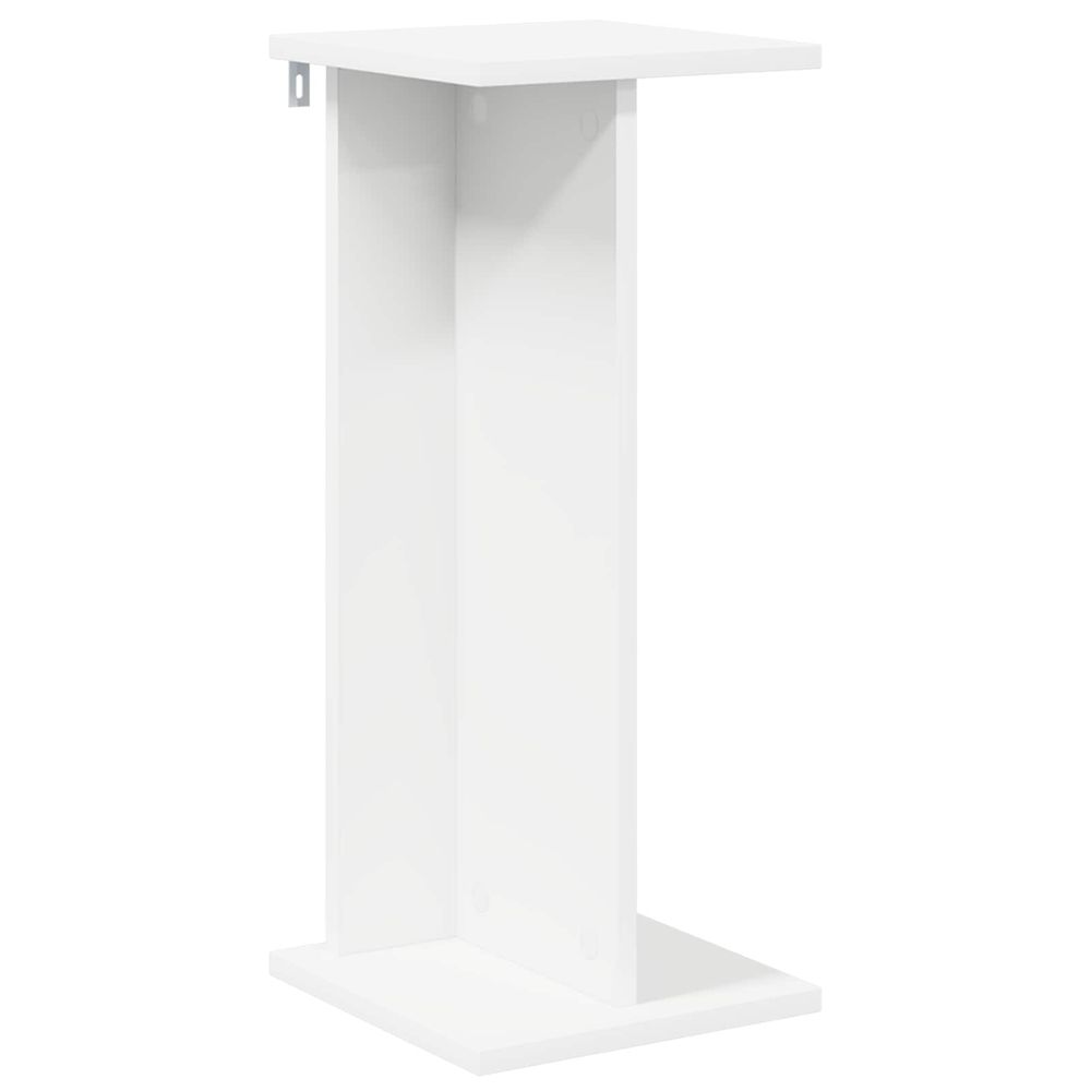 Support de plante blanc 25 x 25,5 x 60,5 cm bois d'ingénierie