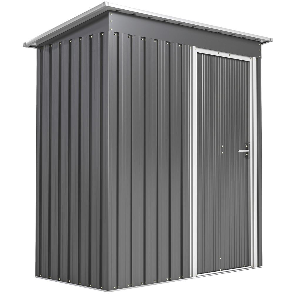 Abri de jardin acier rangement outils toit incliné porte coulissante 163x89x182cm - comfortxl outdoor living
