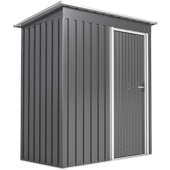 Abri de jardin acier rangement outils toit incliné porte coulissante 163x89x182cm - comfortxl outdoor living