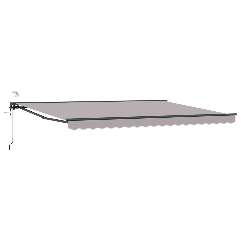 Auvent rétractable électrique gris clair et anthracite 4 × 3 m