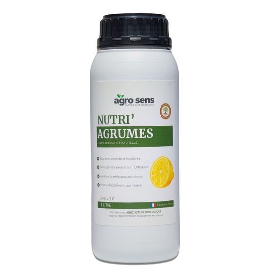 Nutri agrumes - engrais liquide pour agrumes - 1 litre (500 litres de préparation)