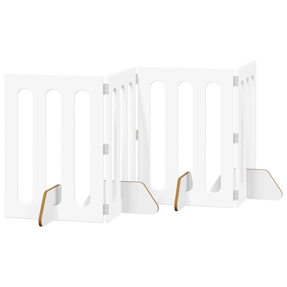 Clôture pliable pour animaux 4 pc blanc 201 x 38 x 70 cm