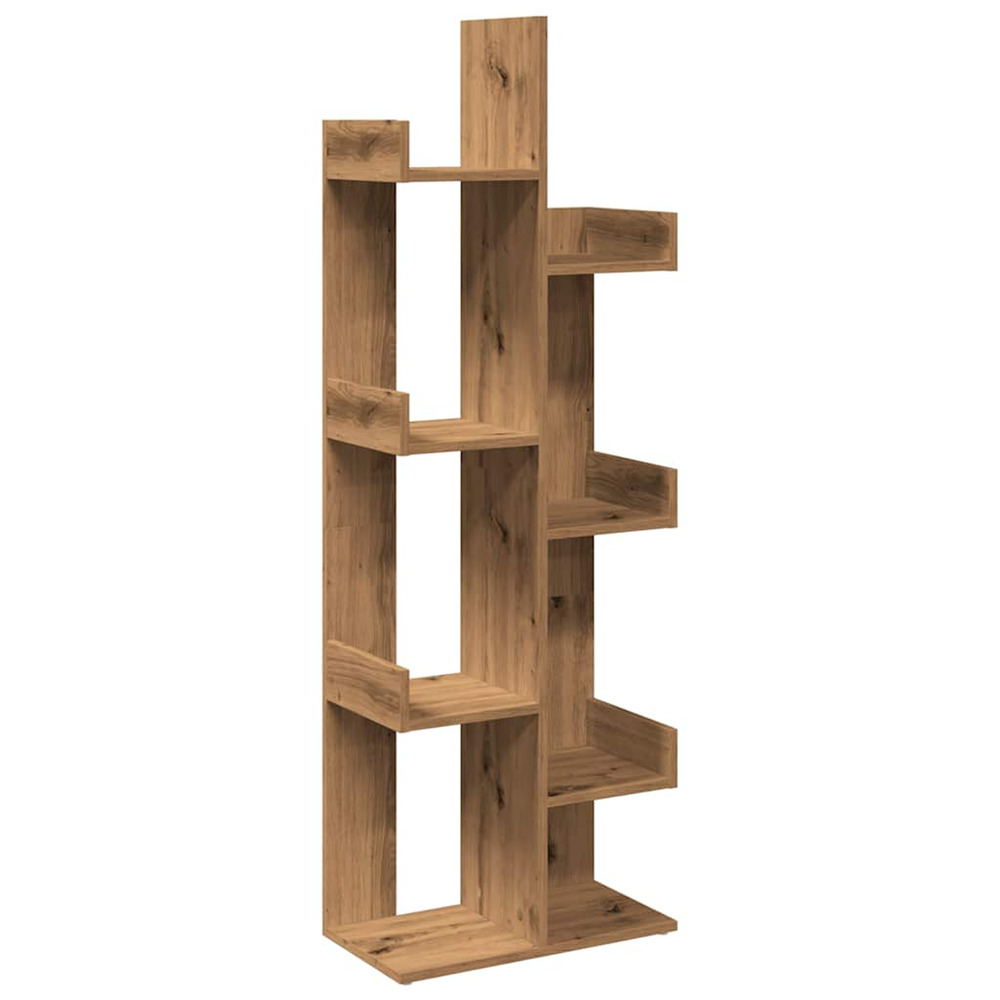 Bibliothèque chêne artisanal 48x25,5x140 cm bois d'ingénierie