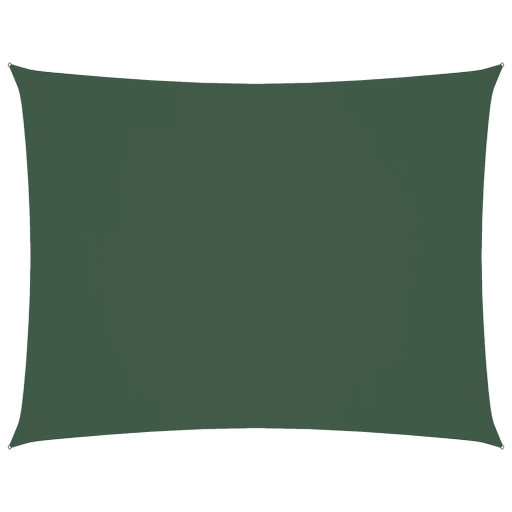 Voile de parasol tissu oxford rectangulaire 3,5x5 m vert foncé
