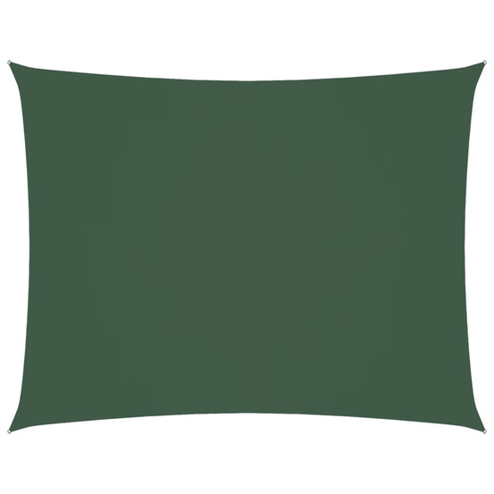Voile de parasol tissu oxford rectangulaire 3,5x5 m vert foncé