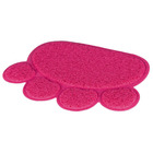 Tapis pour bac à litière, couleur rose, 40 * 30 cm pour chat
