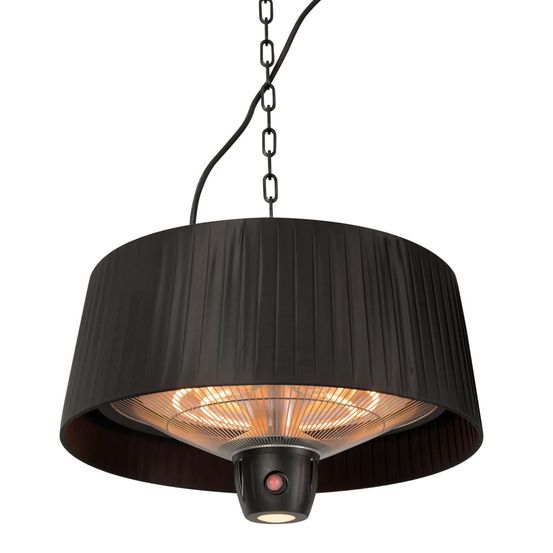 Chauffage suspendu artix compact 1500w halogène noir artix c-hb
