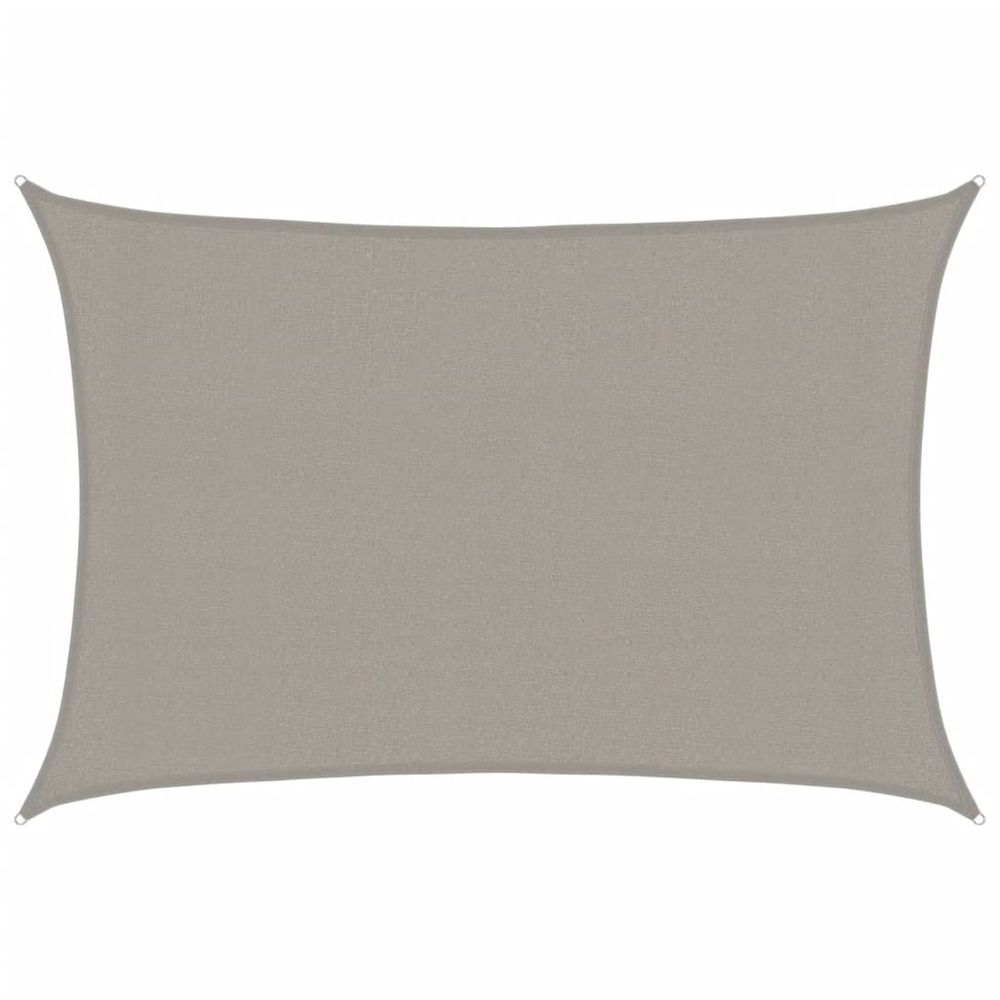 Voile d'ombrage 160 g/m² rectangulaire gris clair 3x4,5 m pehd
