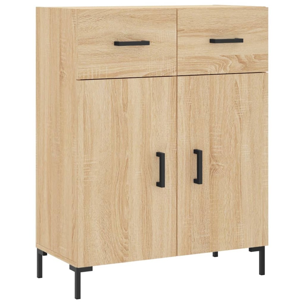 Buffet bahut commode armoire meuble de rangement organisateur cuisine salle de séjour salon sonoma 69,5 x 34 x 90 cm bois d'i