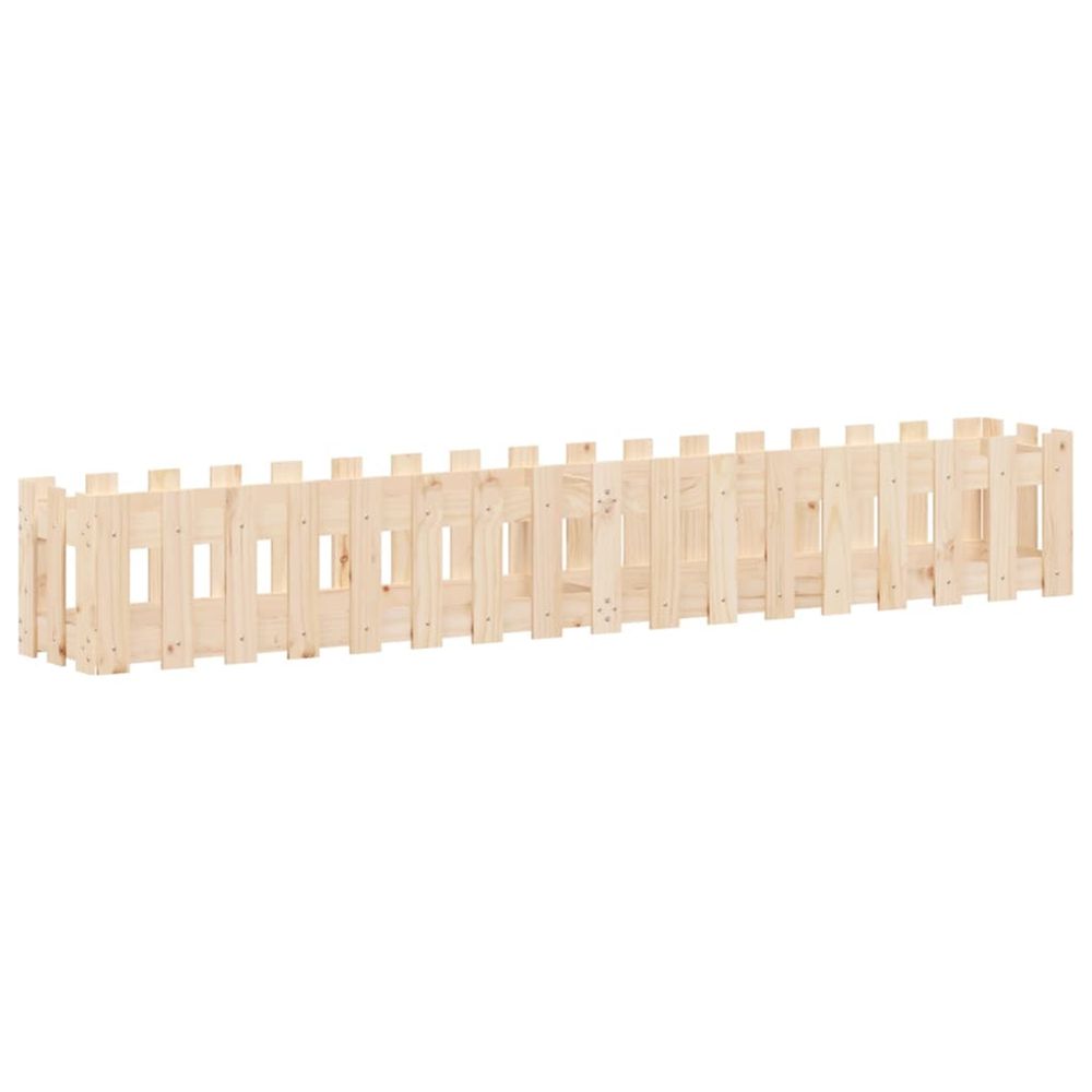 Lit surélevé de jardin design de clôture 200x30x30cm pin massif
