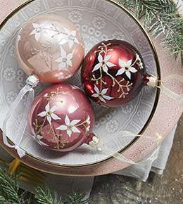 boules de noël décorées