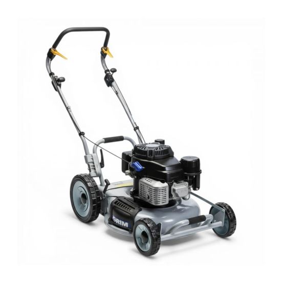 Tondeuse à gazon professionnelle mulching 46cm, tractée, moteur kawasaki 179cm³ - grin pm46a-kw