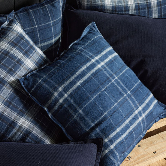 Today - lot de 2 coussins en velours côtelé et coton brossé