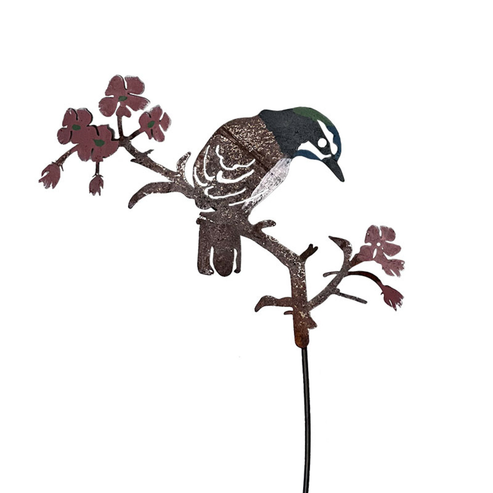 Ensemble 3 tuteurs oiseaux sur branches 23x1x93cm