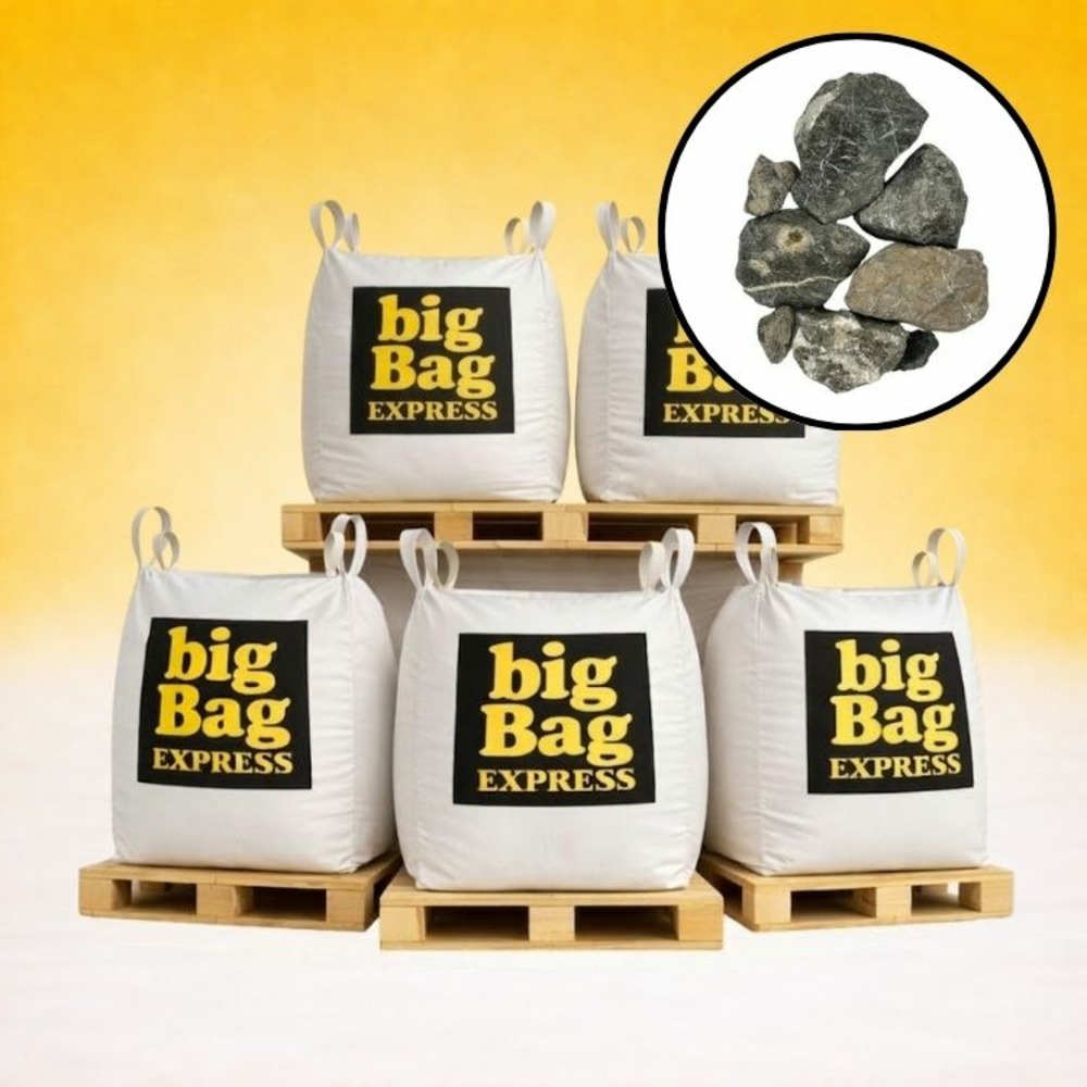 Pack 5 x big bag de +/- 1,5t ballast gris ø 20/50 mm - livraison premium