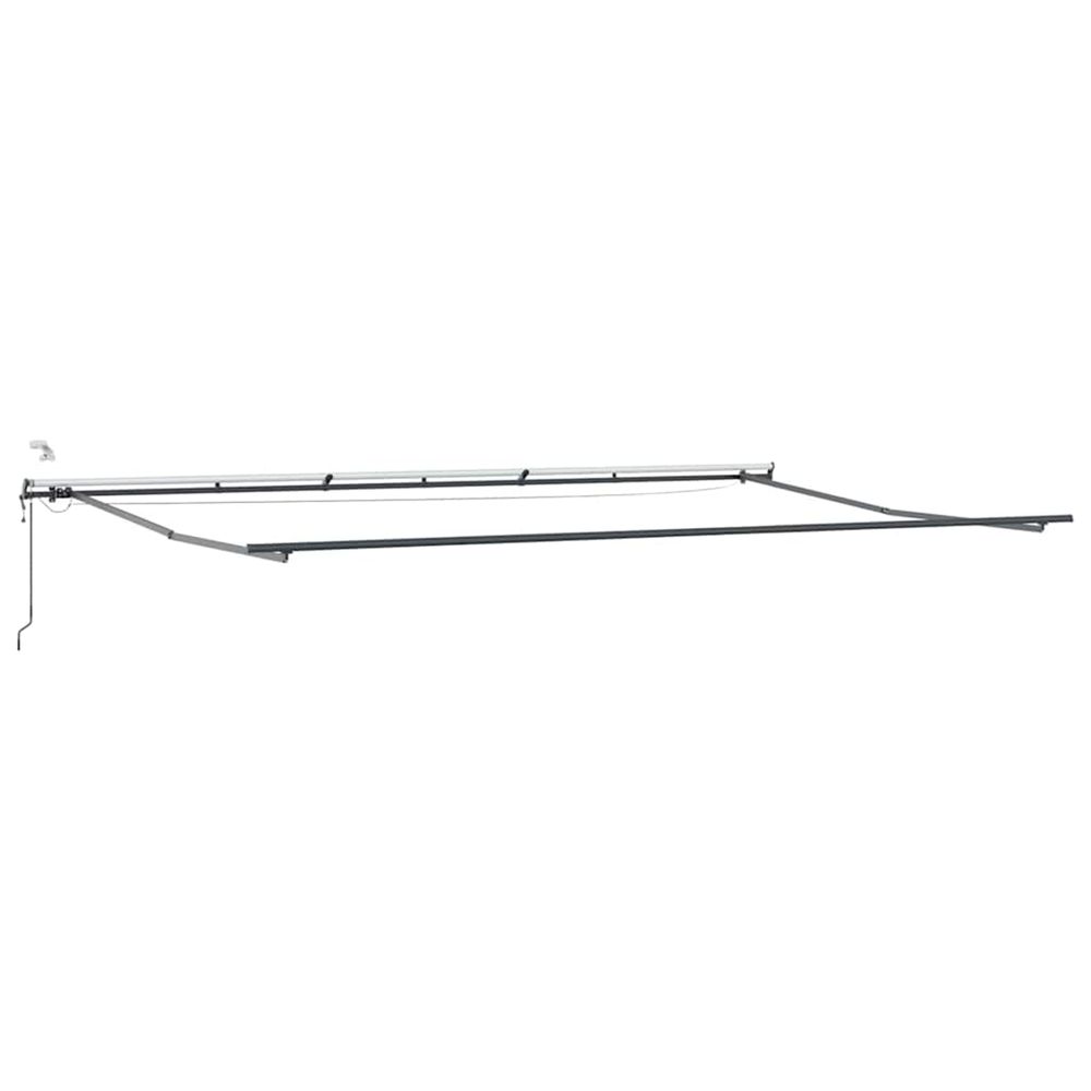 Cadre d'auvent anthracite 600 × 300 cm aluminium