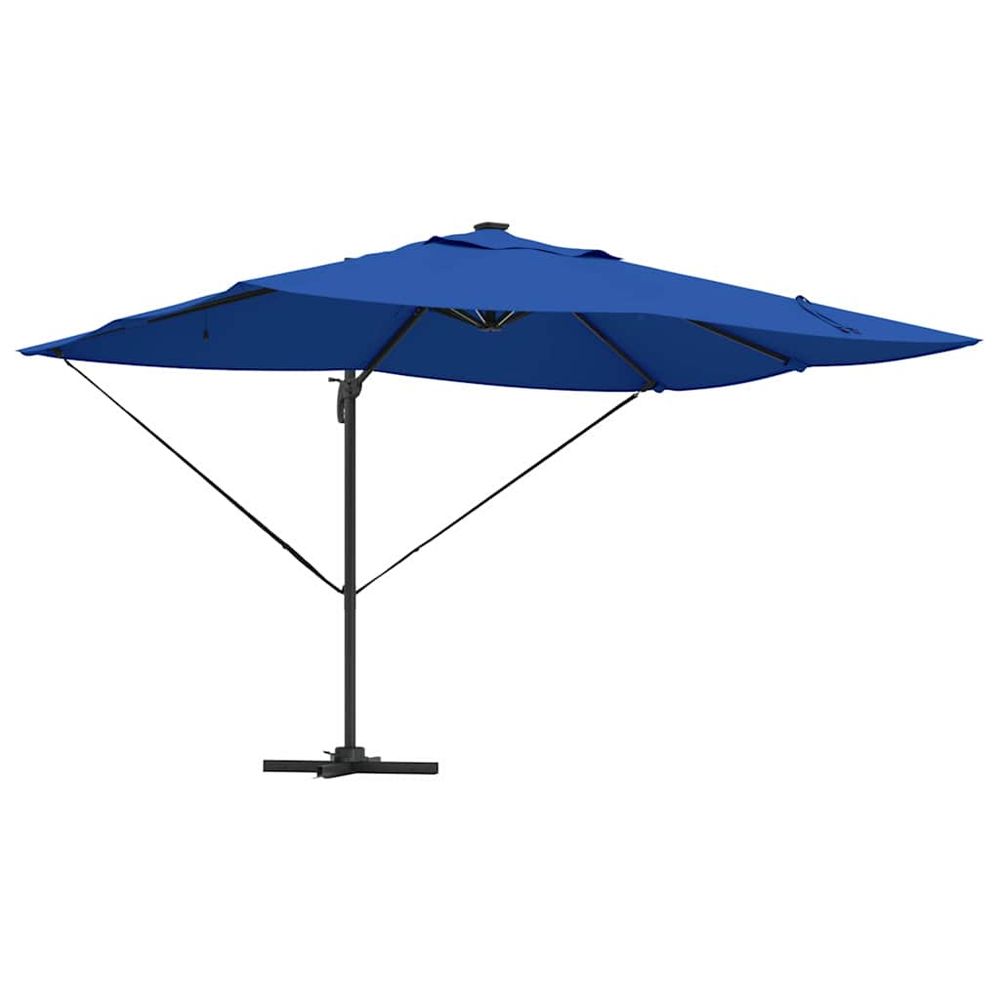 Parasol 352 x 251 x 265 cm polyester et aluminium azur
