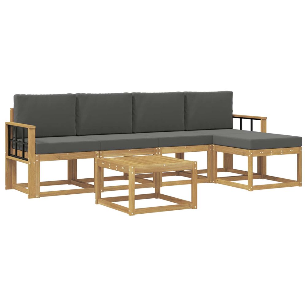 Ensemble de canapés d'extérieur 6 pc blanc et anthracite